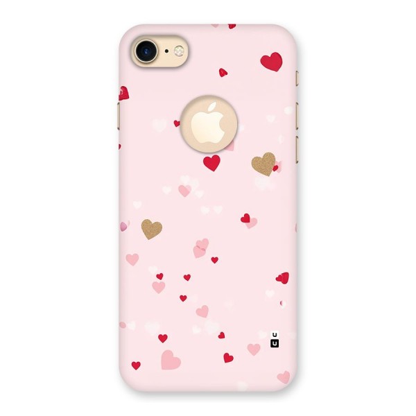 Flying Hearts Back Case for iPhone 8 Logo Cut