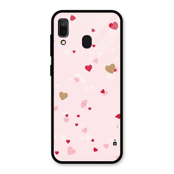 Flying Hearts Glass Back Case for Galaxy A30