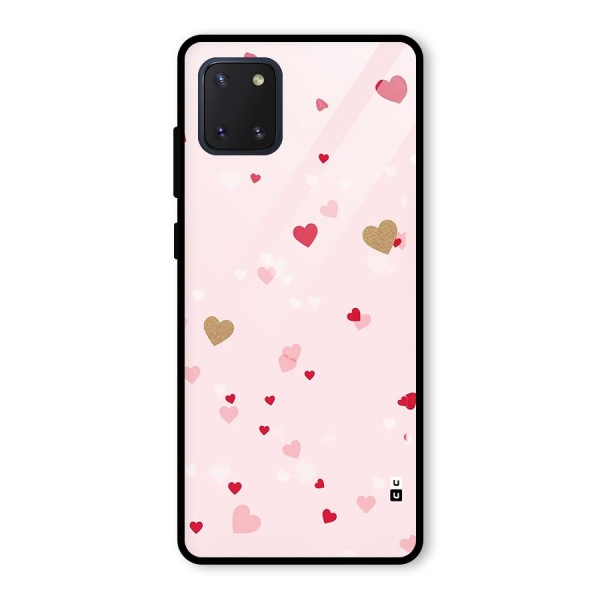 Flying Hearts Glass Back Case for Galaxy Note 10 Lite