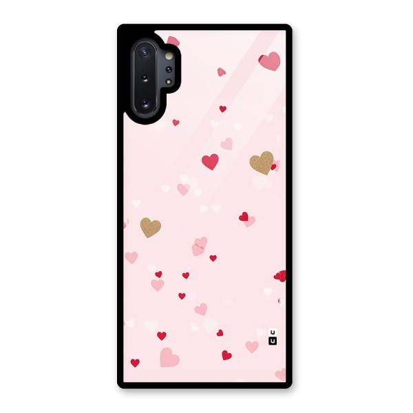 Flying Hearts Glass Back Case for Galaxy Note 10 Plus