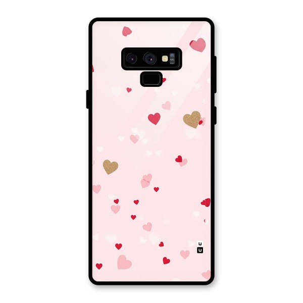 Flying Hearts Glass Back Case for Galaxy Note 9