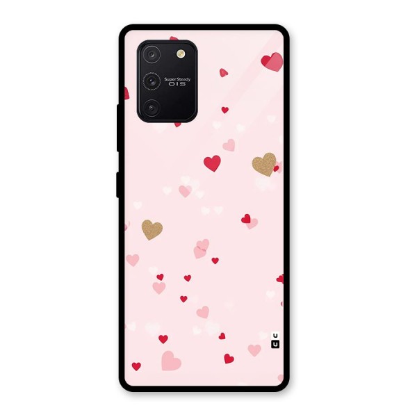 Flying Hearts Glass Back Case for Galaxy S10 Lite