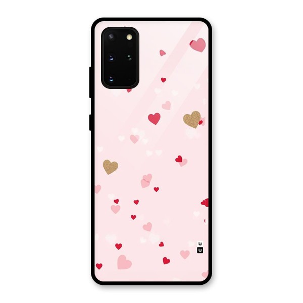 Flying Hearts Glass Back Case for Galaxy S20 Plus