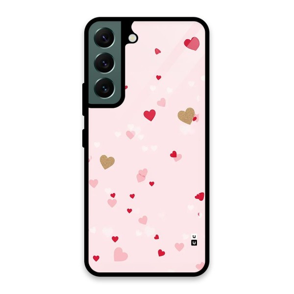 Flying Hearts Glass Back Case for Galaxy S22 5G