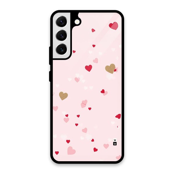 Flying Hearts Glass Back Case for Galaxy S22 Plus 5G