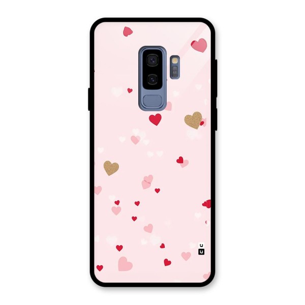 Flying Hearts Glass Back Case for Galaxy S9 Plus