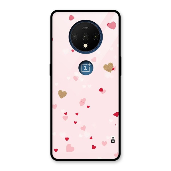 Flying Hearts Glass Back Case for OnePlus 7T