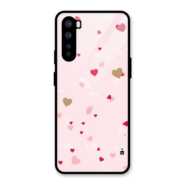 Flying Hearts Glass Back Case for OnePlus Nord