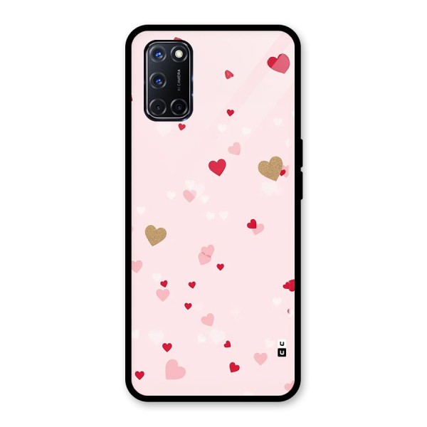 Flying Hearts Glass Back Case for Oppo A52