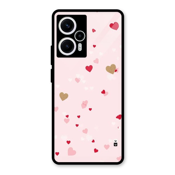 Flying Hearts Glass Back Case for Poco F5