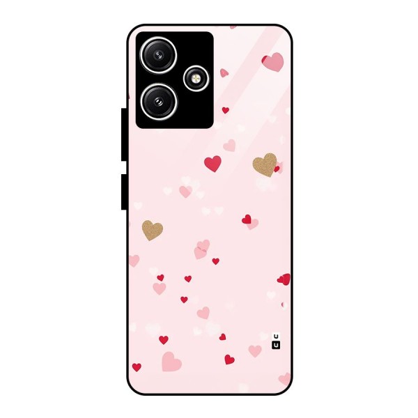 Flying Hearts Glass Back Case for Poco M6 Pro