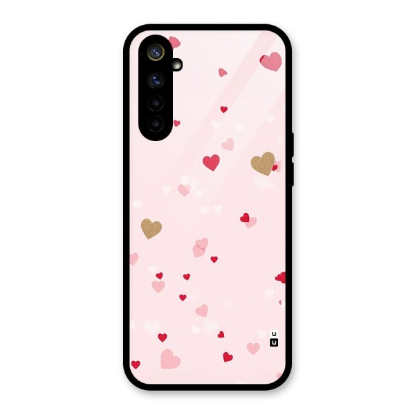 Flying Hearts Glass Back Case for Realme 6i