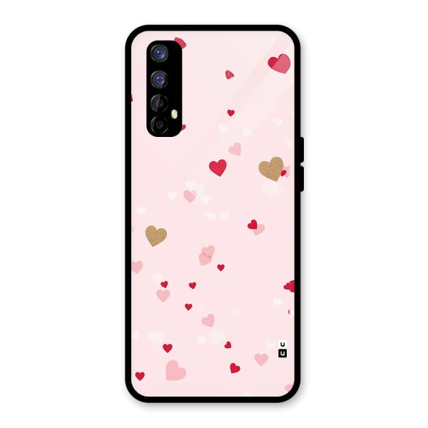 Flying Hearts Glass Back Case for Realme 7