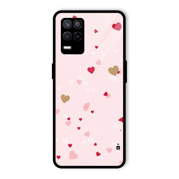 Flying Hearts Glass Back Case for Realme 8s 5G