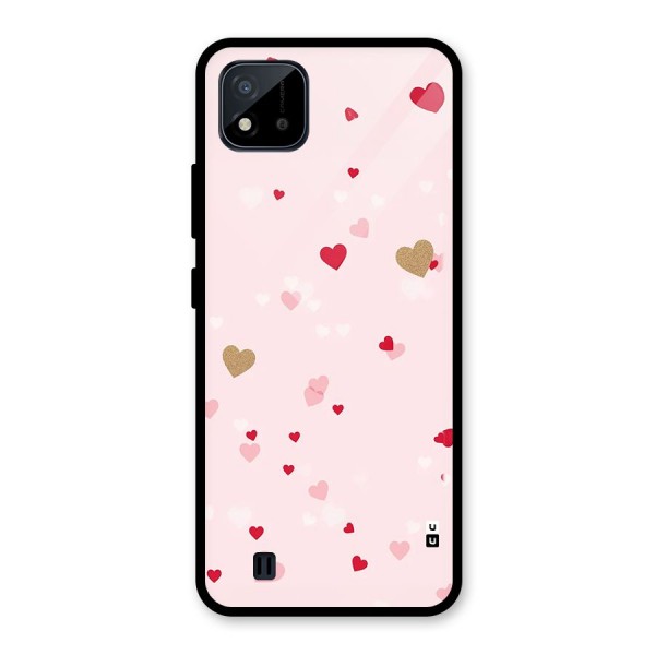 Flying Hearts Glass Back Case for Realme C11 2021