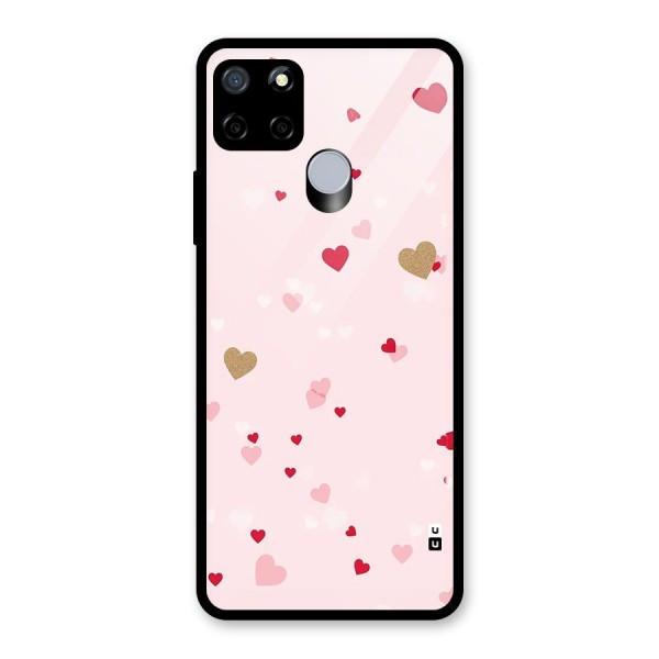 Flying Hearts Glass Back Case for Realme C15