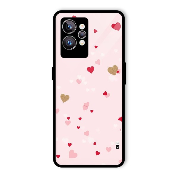 Flying Hearts Glass Back Case for Realme GT2 Pro