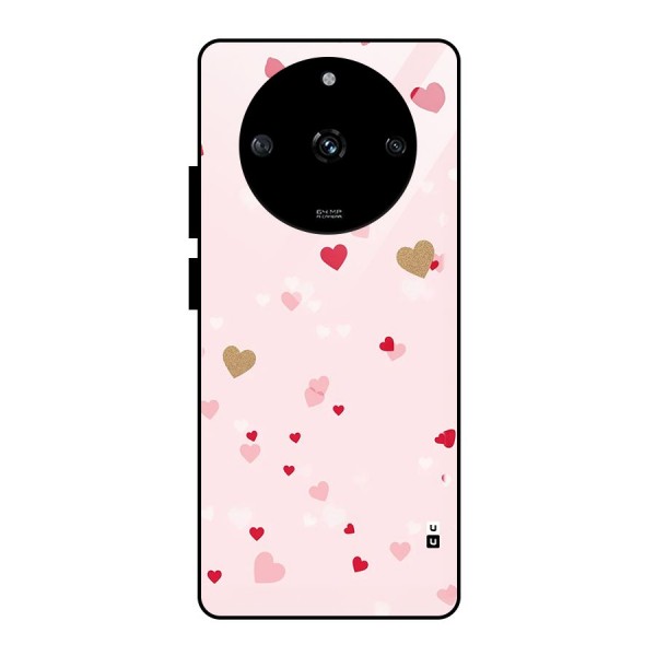 Flying Hearts Glass Back Case for Realme Narzo 60 5G