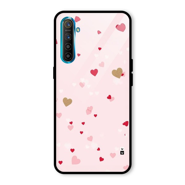 Flying Hearts Glass Back Case for Realme X2