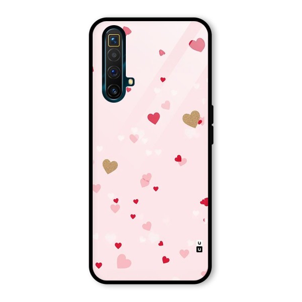 Flying Hearts Glass Back Case for Realme X3 SuperZoom