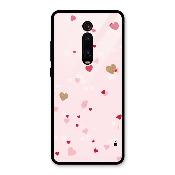 Flying Hearts Glass Back Case for Redmi K20 Pro