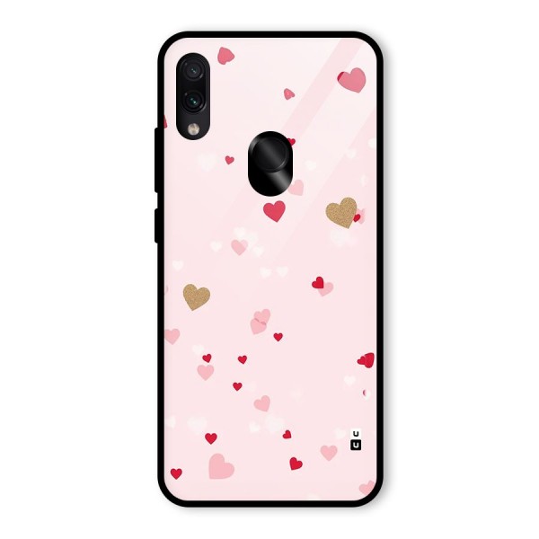 Flying Hearts Glass Back Case for Redmi Note 7