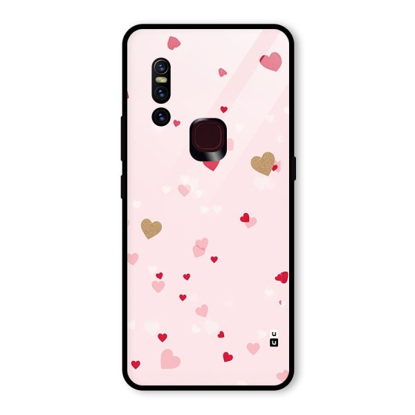 Flying Hearts Glass Back Case for Vivo V15