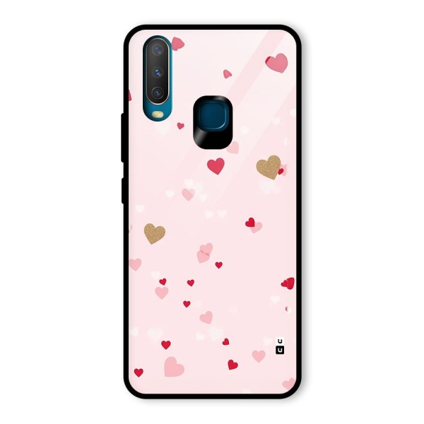 Flying Hearts Glass Back Case for Vivo Y12