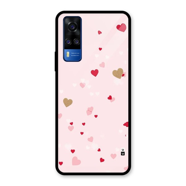 Flying Hearts Glass Back Case for Vivo Y51