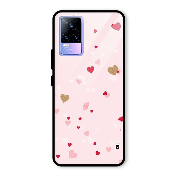 Flying Hearts Glass Back Case for Vivo Y73