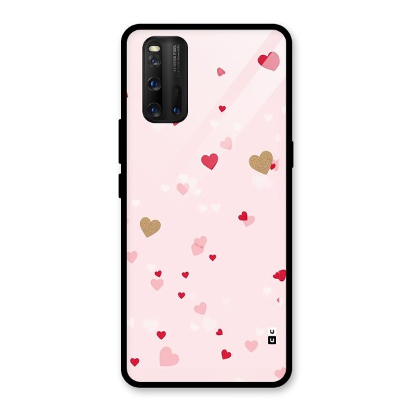 Flying Hearts Glass Back Case for Vivo iQOO 3
