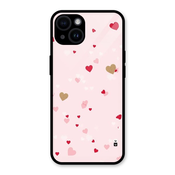 Flying Hearts Glass Back Case for iPhone 14