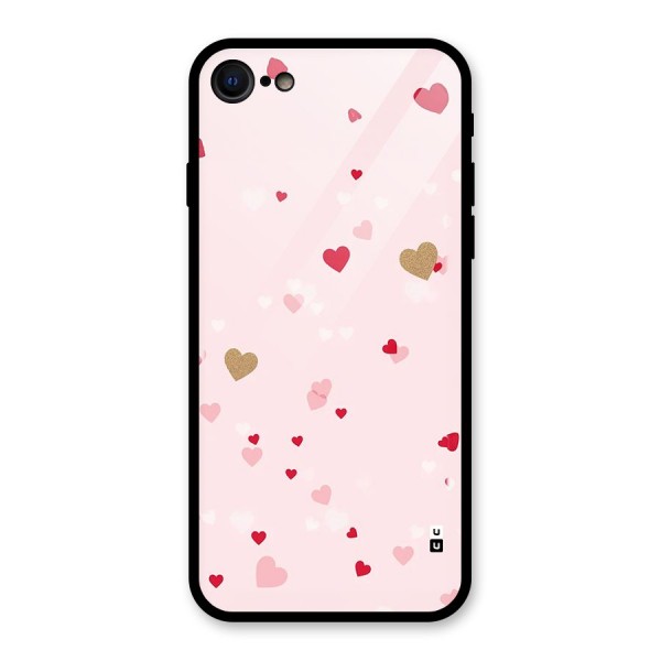 Flying Hearts Glass Back Case for iPhone SE 2020