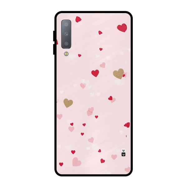 Flying Hearts Metal Back Case for Galaxy A7 (2018)