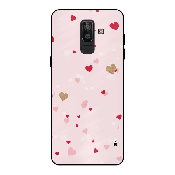 Flying Hearts Metal Back Case for Galaxy J8