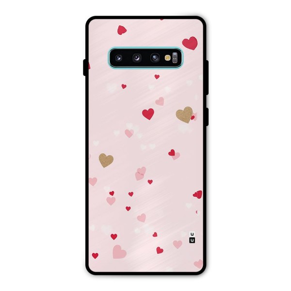 Flying Hearts Metal Back Case for Galaxy S10 Plus