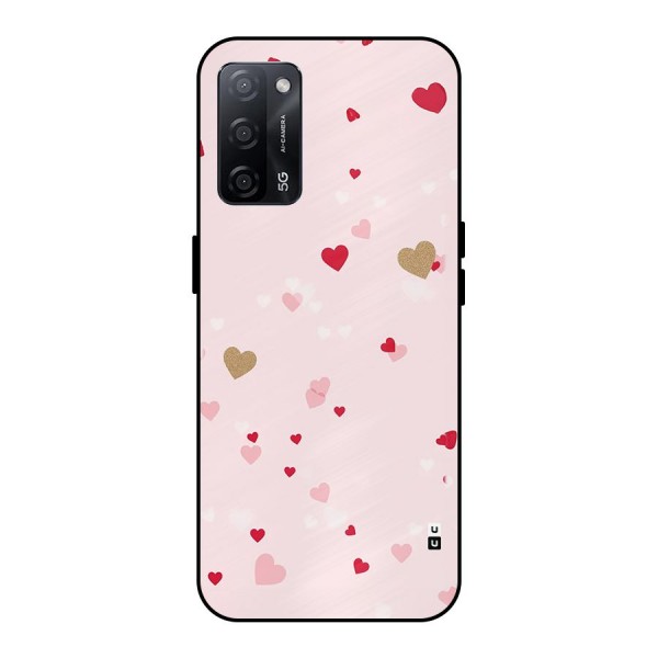 Flying Hearts Metal Back Case for Oppo A53s 5G