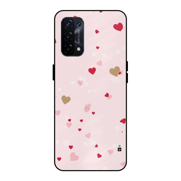 Flying Hearts Metal Back Case for Oppo A74 5G