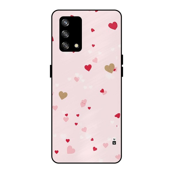 Flying Hearts Metal Back Case for Oppo F19s