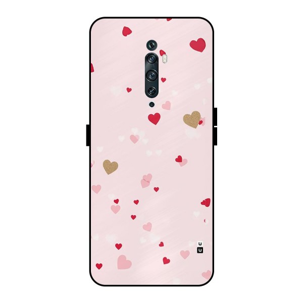 Flying Hearts Metal Back Case for Oppo Reno2 F