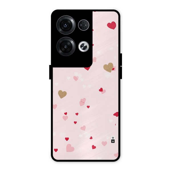 Flying Hearts Metal Back Case for Oppo Reno8 Pro 5G