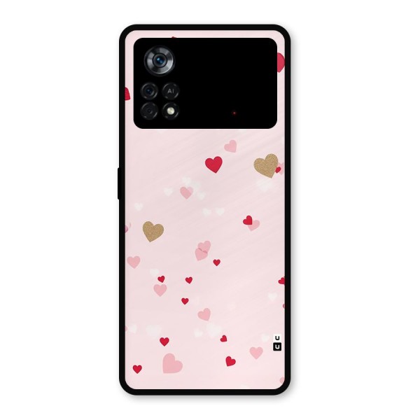 Flying Hearts Metal Back Case for Poco X4 Pro 5G