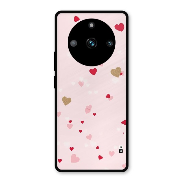 Flying Hearts Metal Back Case for Realme 11 Pro