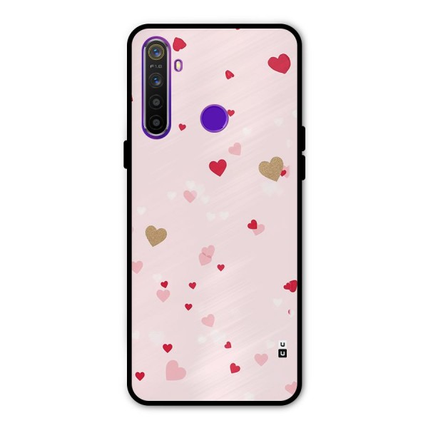 Flying Hearts Metal Back Case for Realme Narzo 10