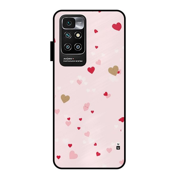 Flying Hearts Metal Back Case for Redmi 10 Prime