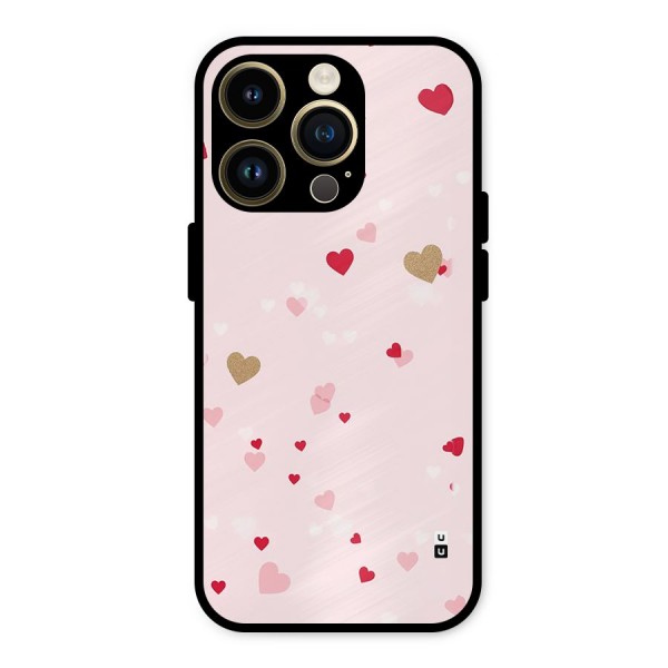 Flying Hearts Metal Back Case for iPhone 14 Pro