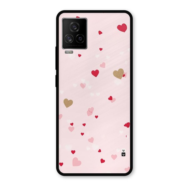 Flying Hearts Metal Back Case for iQOO 7 Legend 5G