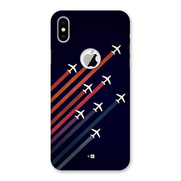 Flying Planes Back Case for iPhone XS Logo Cut