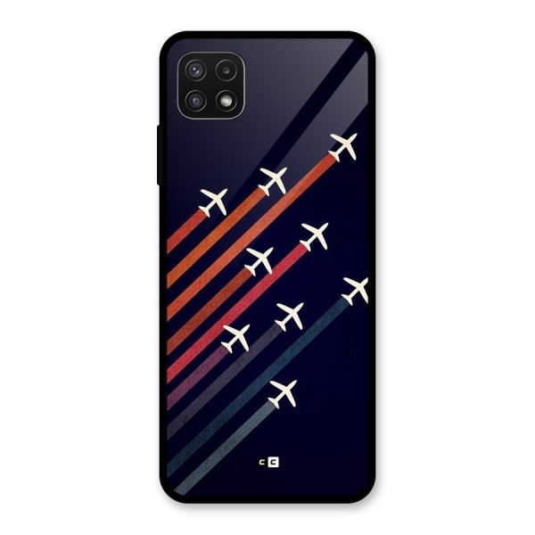 Flying Planes Glass Back Case for Galaxy A22 5G