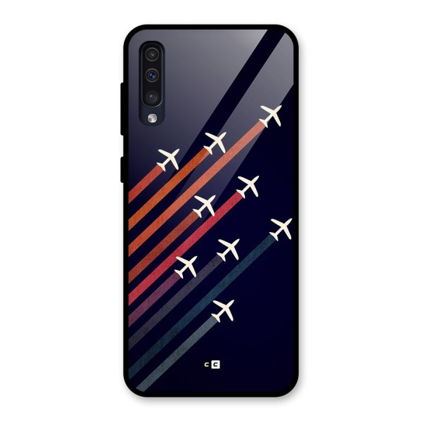 Flying Planes Glass Back Case for Galaxy A50